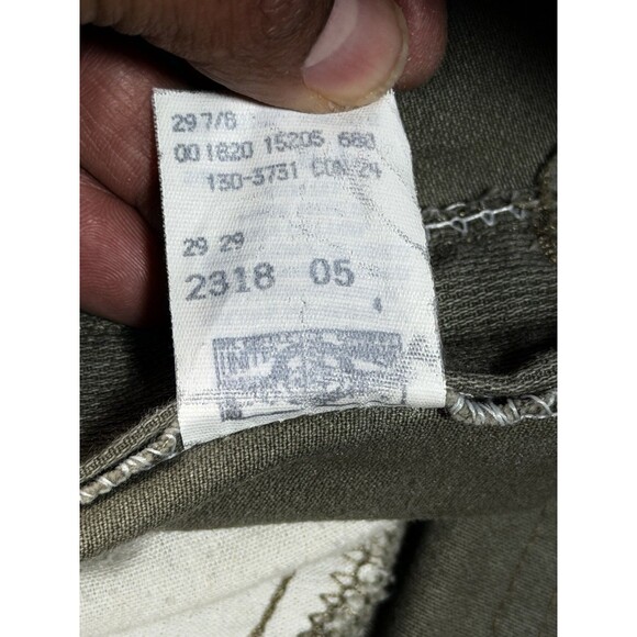 Vintage Lee High Rise Women Pants Size 8 P Green USA Made Cotton 28x29 Twill Fab - Picture 11 of 16